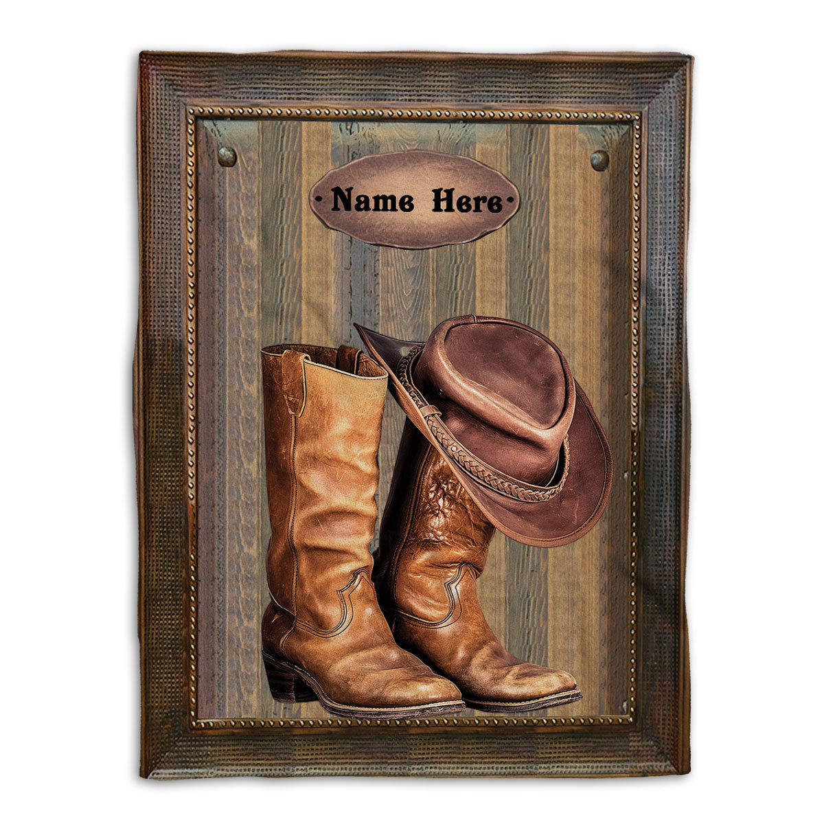Petmytshirt Horse Blanket Western Cowboy Cowgirl Hat And Boots Sherpa Fleece Blanket Soft Cozy Plush Throw Blanket For Cowboy Cowgirl