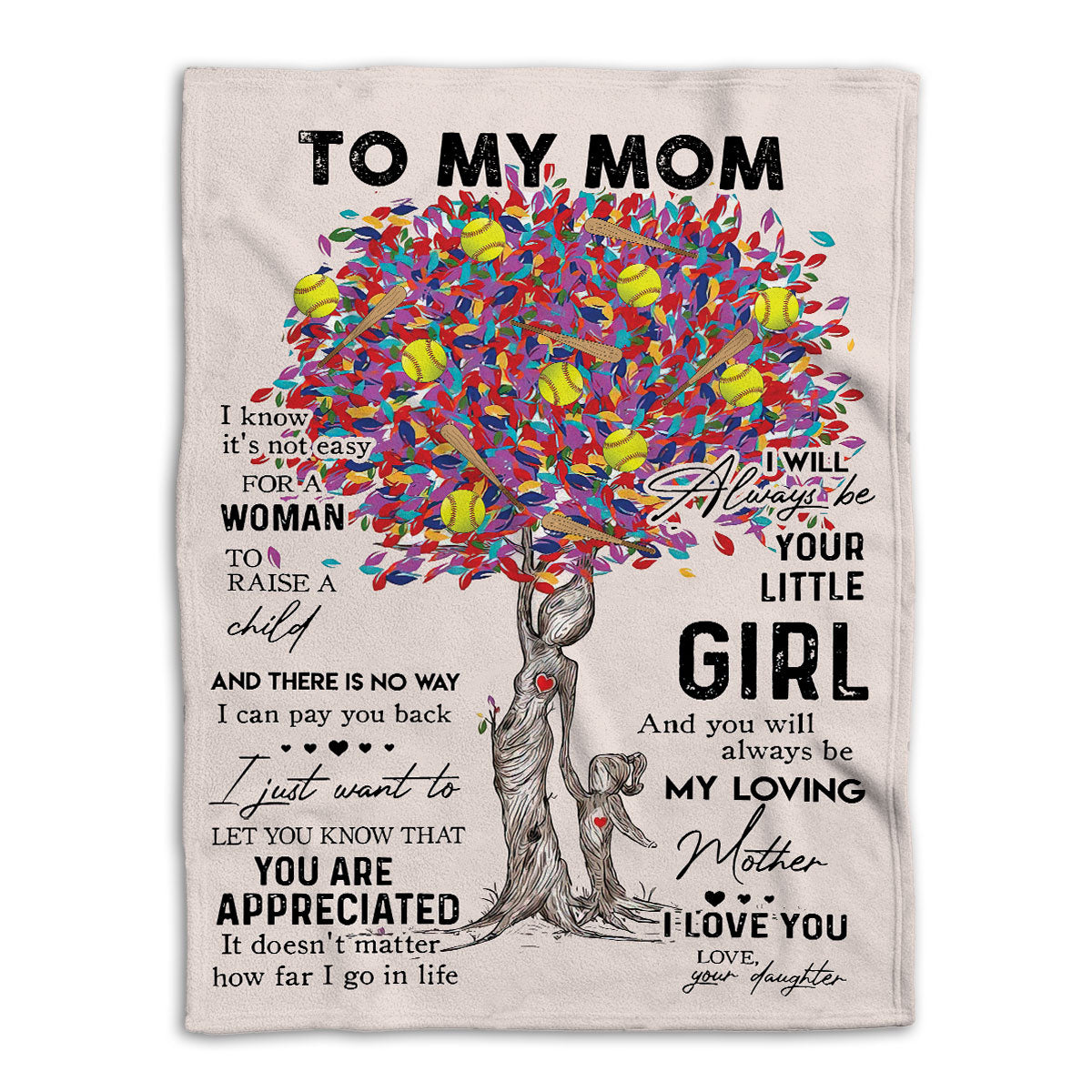 Softball Blanket Softball For Mom Mother Sherpa Fleece Blanket Soft Cozy Plush Throw Blanket