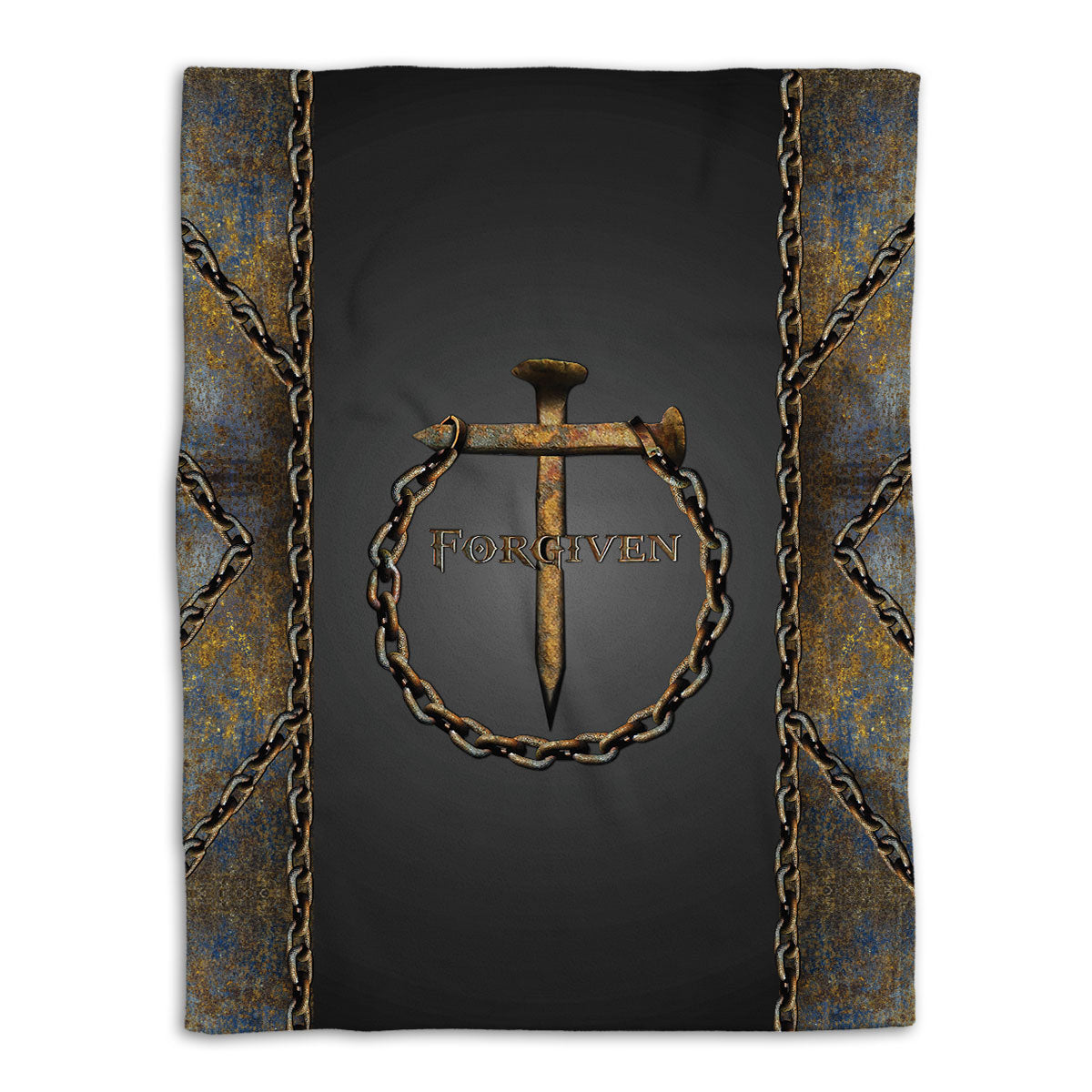 ChristianJesusGodBible Blanket Forgiven Jesus Nail Cross Vintage Christian God Believer Sherpa Fleece Blanket Soft Cozy Plush Throw Blanket