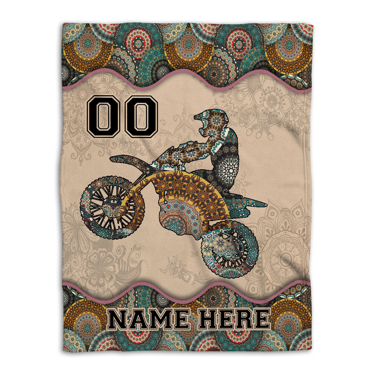 Petmytshirt Racing Blanket Motorcycle Racing Sherpa Fleece Blanket Custom Name Number Soft Cozy Plush Throw Blanket For Racer Boy