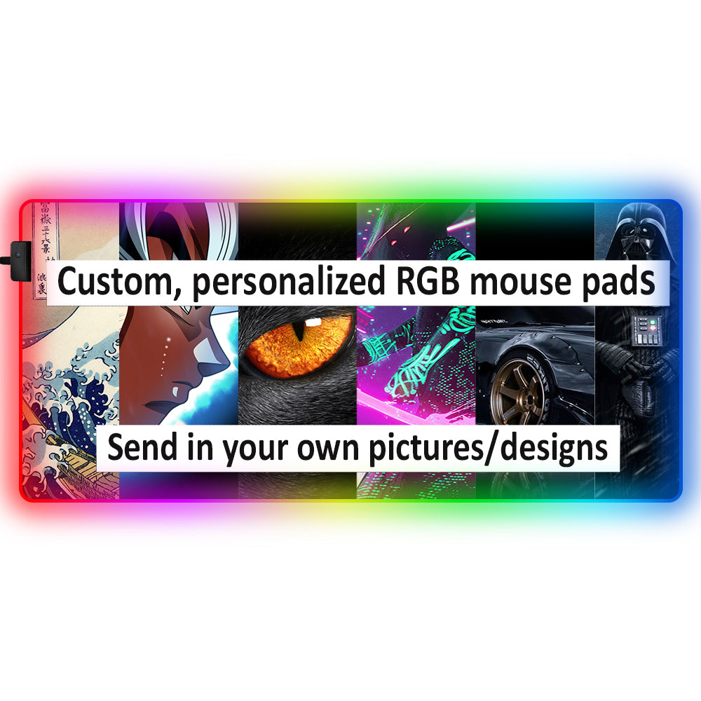 Allleftout Custom, Personalized Design M-Xxl Size Rgb Gaming Mouse Pad, Computer Desk Mat
