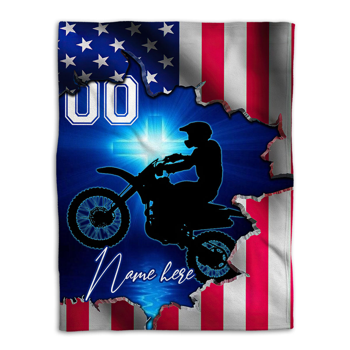 Petmytshirt Racing Blanket US Flag Motorbike Motorcycle Sherpa Fleece Blanket Soft Cozy Plush Throw Blanket For Racer Boy Boyfriend
