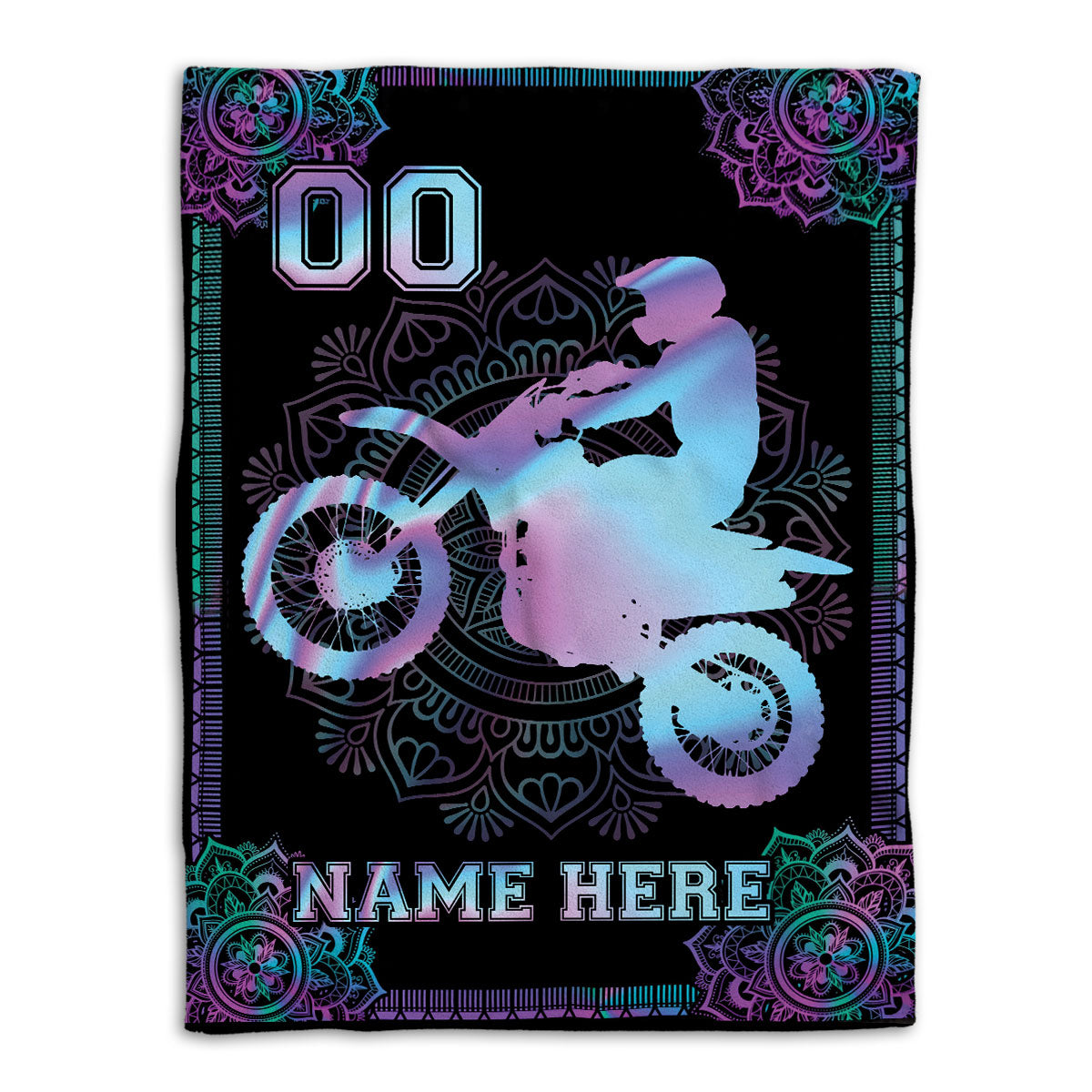 Petmytshirt Racing Blanket Hologram Mandala Sherpa Fleece Blanket Soft Cozy Plush Throw Blanket For Racer Boy Boyfriend