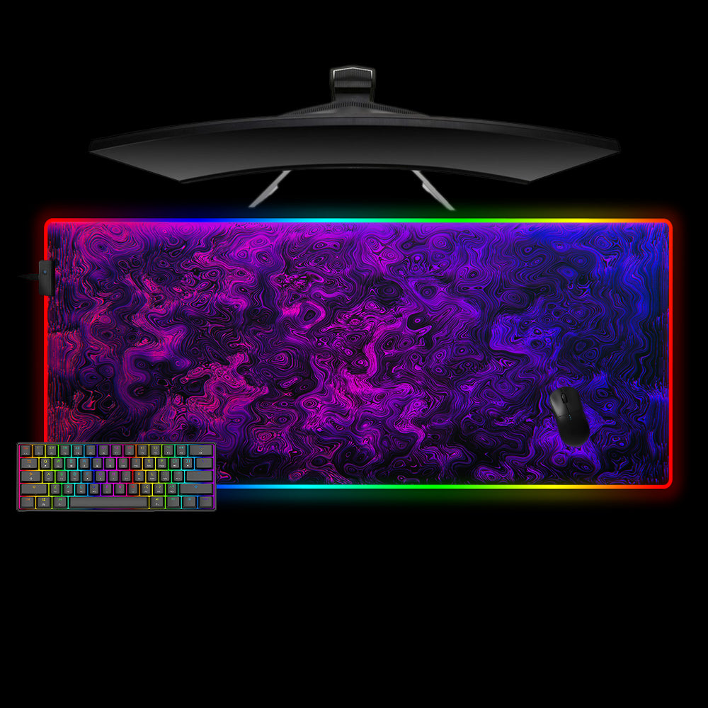 Allleftout Purple Flow Abstract Art Design M-Xxl Size Rgb Gaming Mouse Pad, Computer Desk Mat