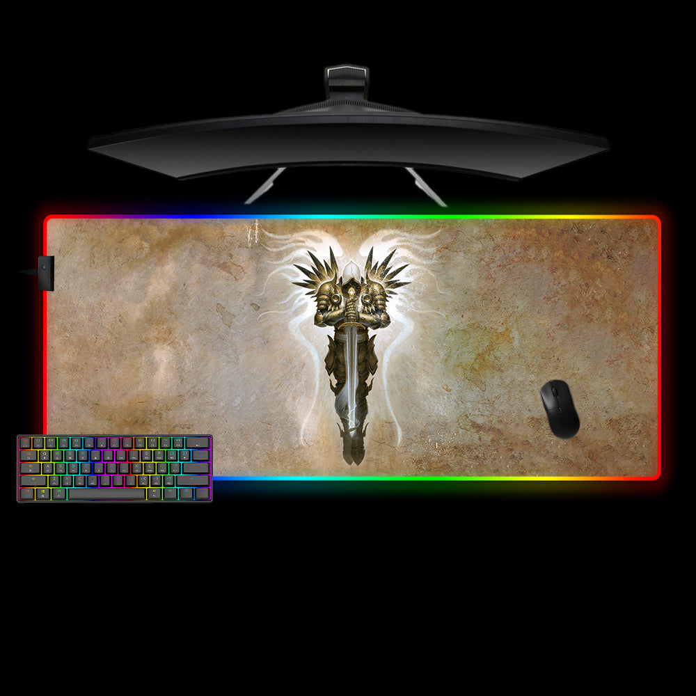 Allleftout Diablo Angel Design M-Xxl Size Rgb Gaming Mouse Pad, Computer Desk Mat