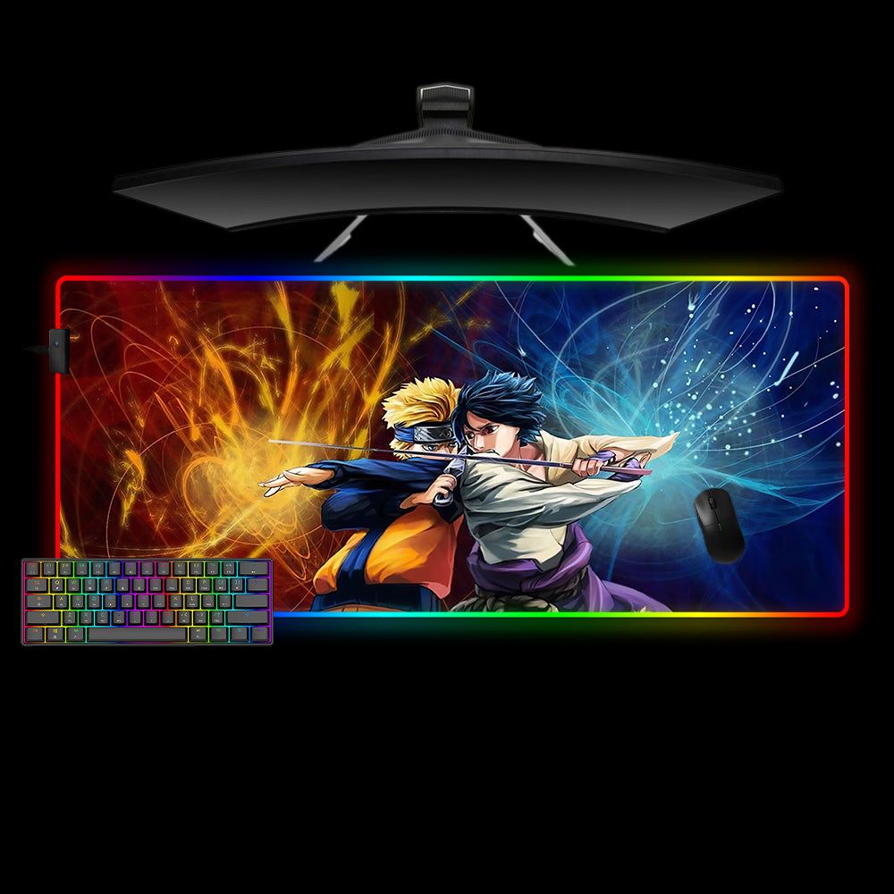 Allleftout Naruto Clash Design M-Xxl Size Rgb Gaming Mouse Pad, Computer Desk Mat
