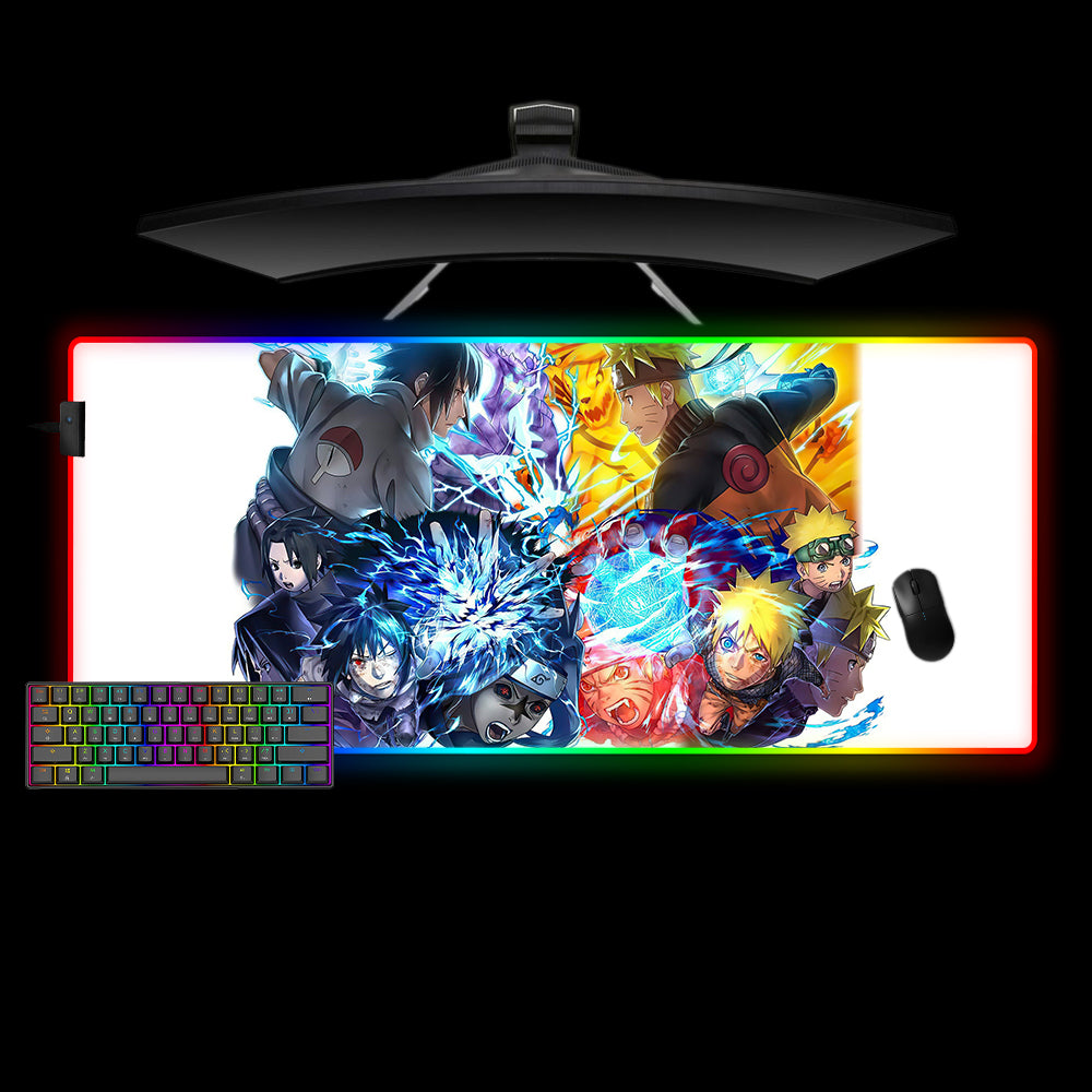 Allleftout Naruto Ninja Techniques Design M-Xxl Size Rgb Gaming Mouse Pad, Computer Desk Mat