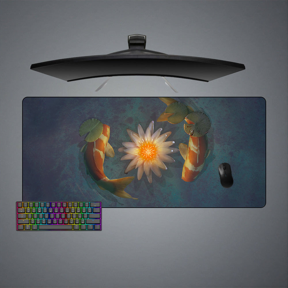 Allleftout Koi Fish Design M-Xxl Size Gaming Mouse Pad, Computer Desk Mat