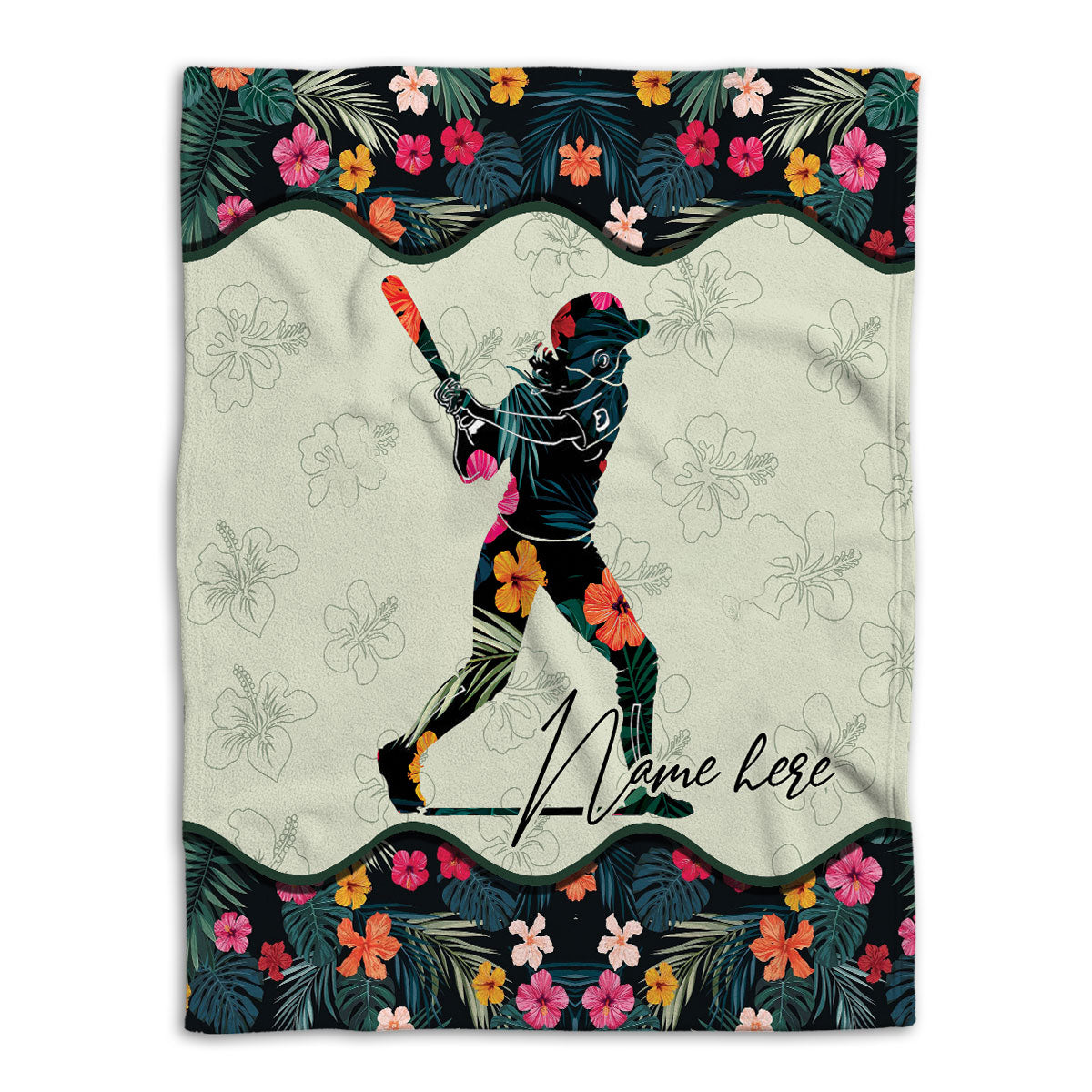 Petmytshirt Softball Blanket Softball Batter Girl Sherpa Fleece Blanket Custom Name Soft Cozy Plush Throw Blanket