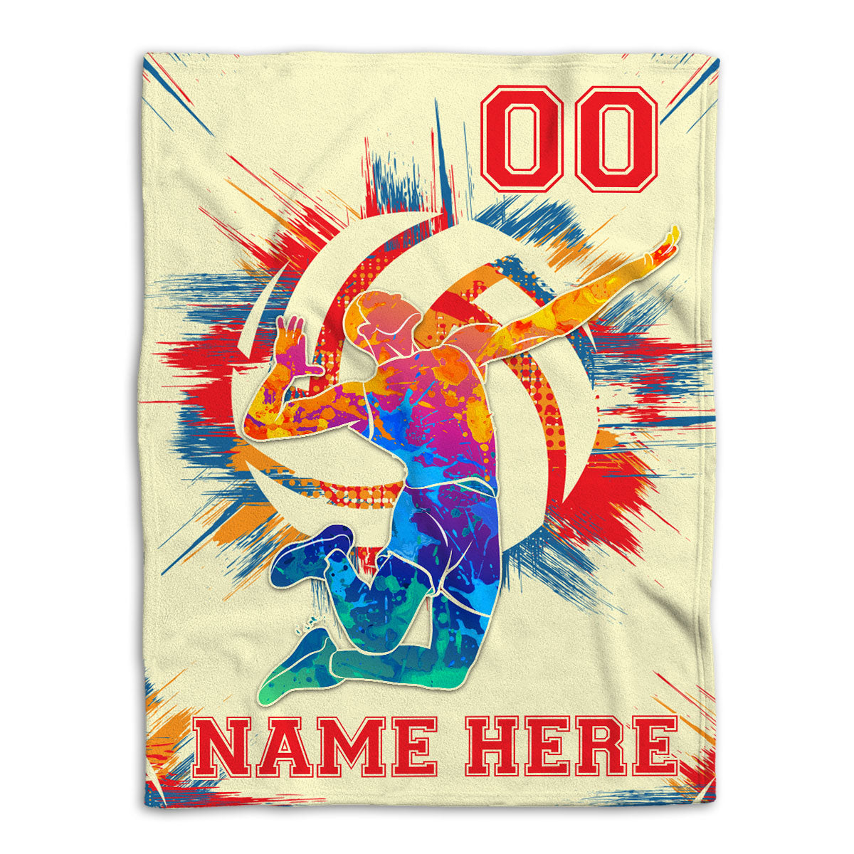 Petmytshirt Volleyball Blanket Volleyball Boy Sherpa Fleece Blanket Custom Name Number Soft Cozy Plush Throw Blanket