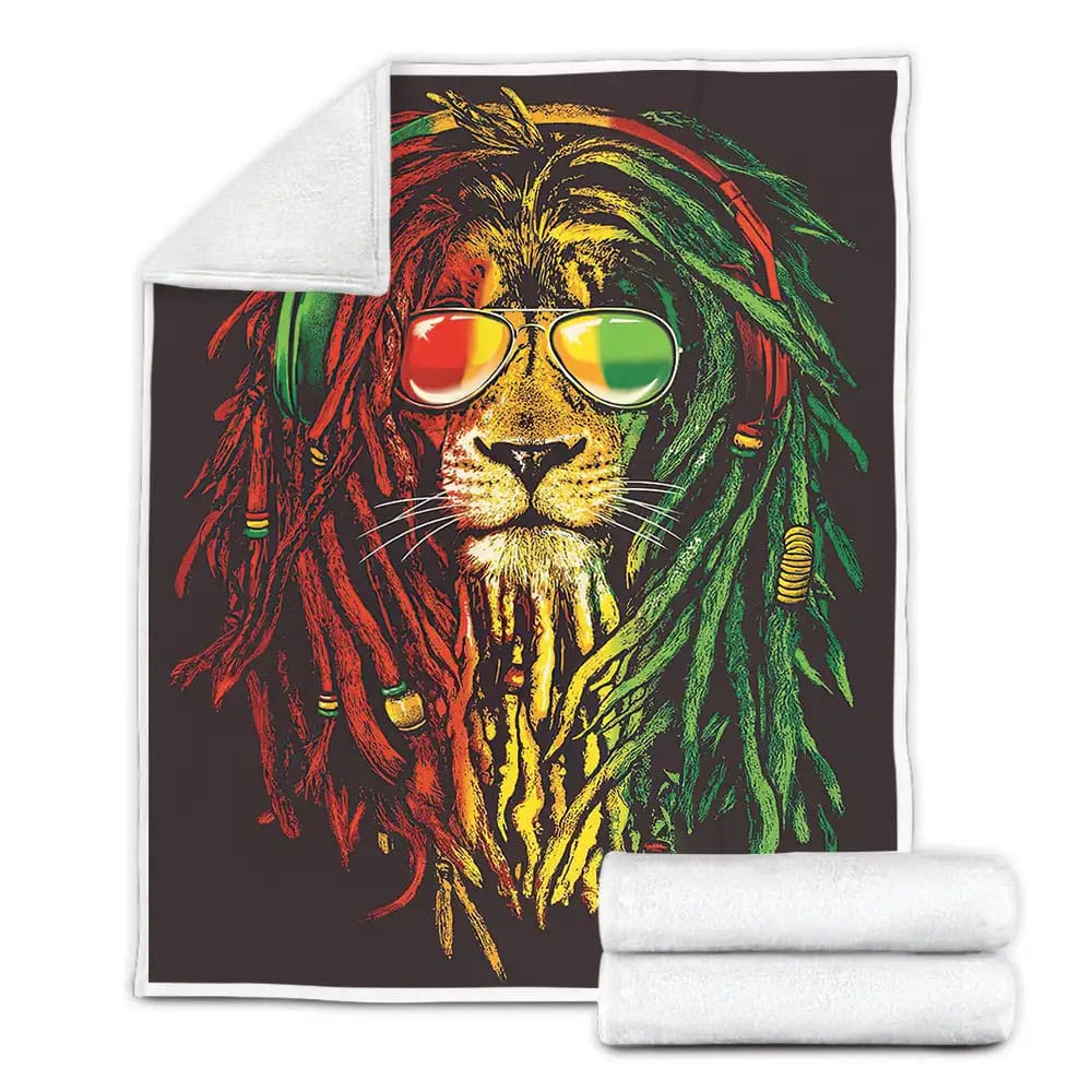 Rasta Lion Fleece Blanket Perfect 