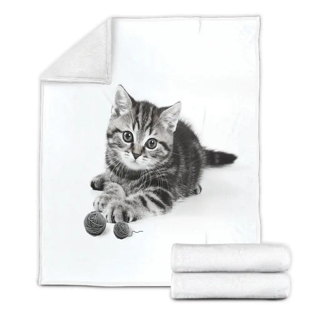 Cute Kitten Fleece Blanket Perfect 
