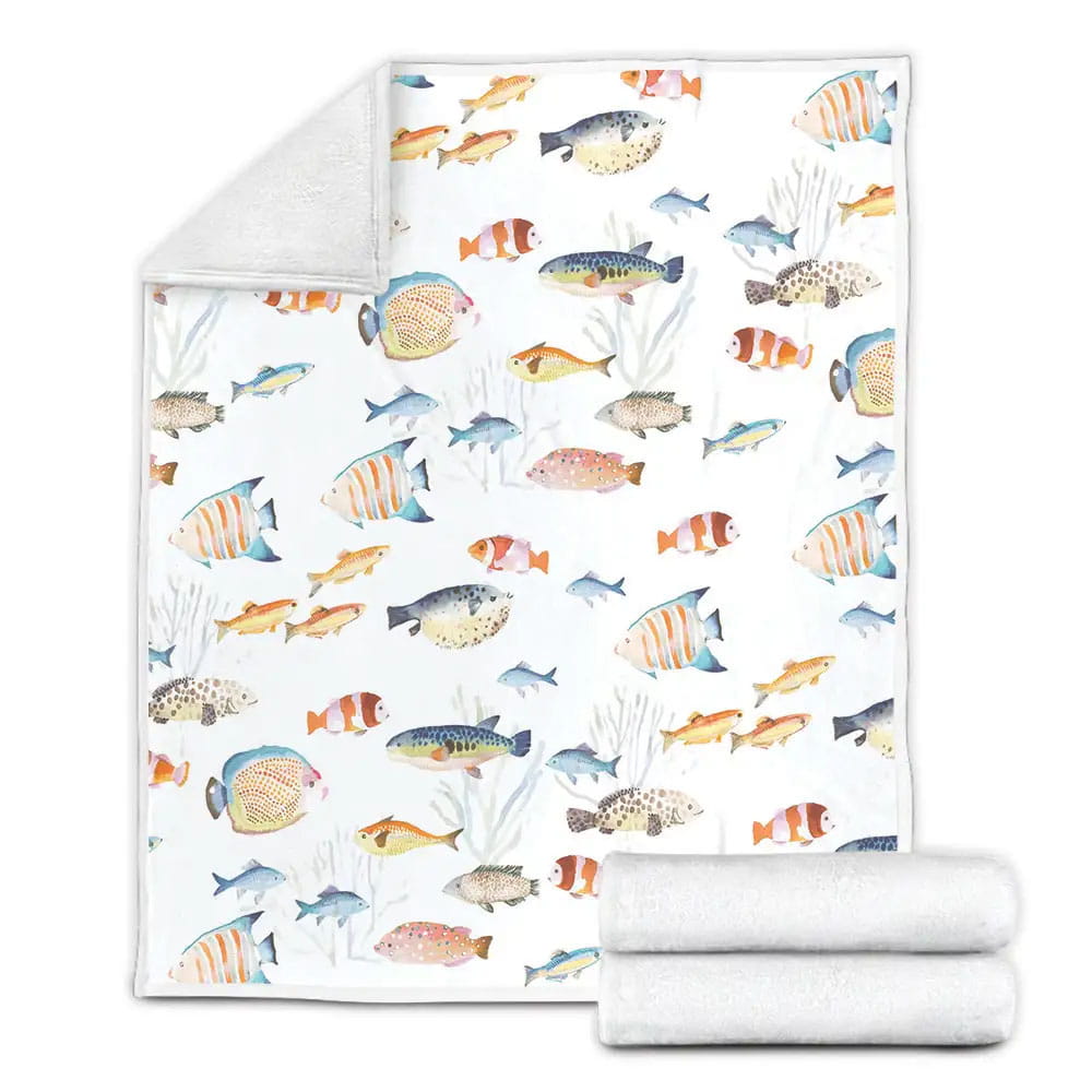 Fish Oceans Fleece Blanket Perfect 