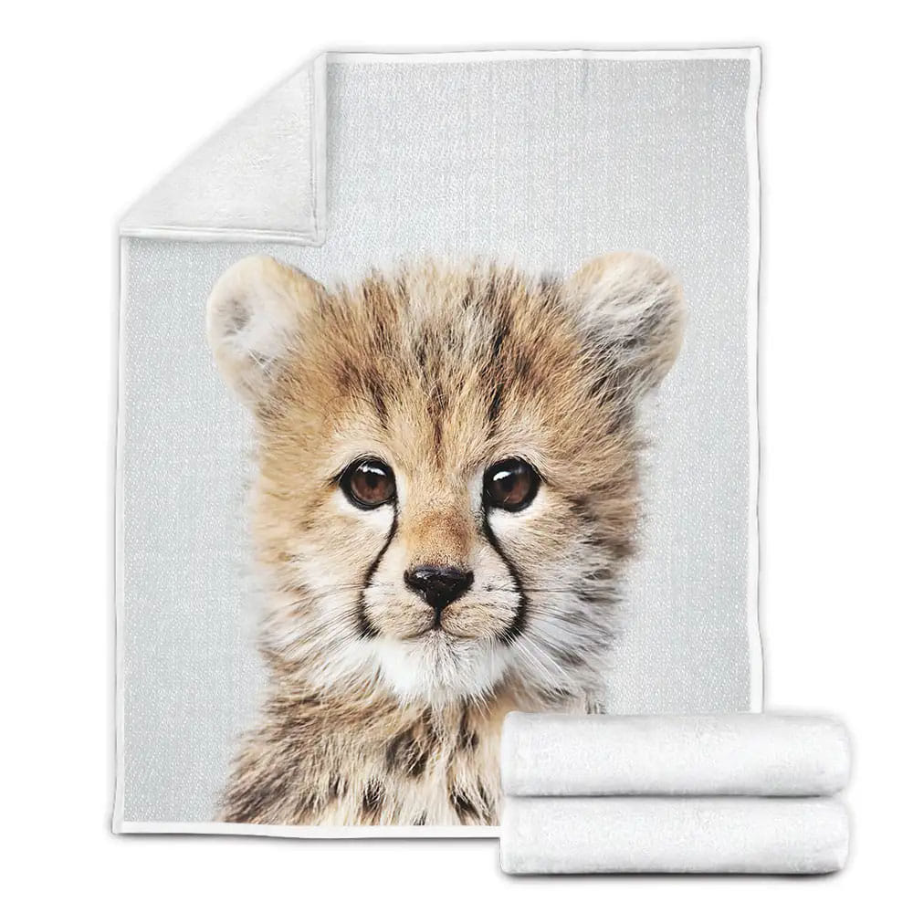 Cheetah Cub Fleece Blanket Perfect 