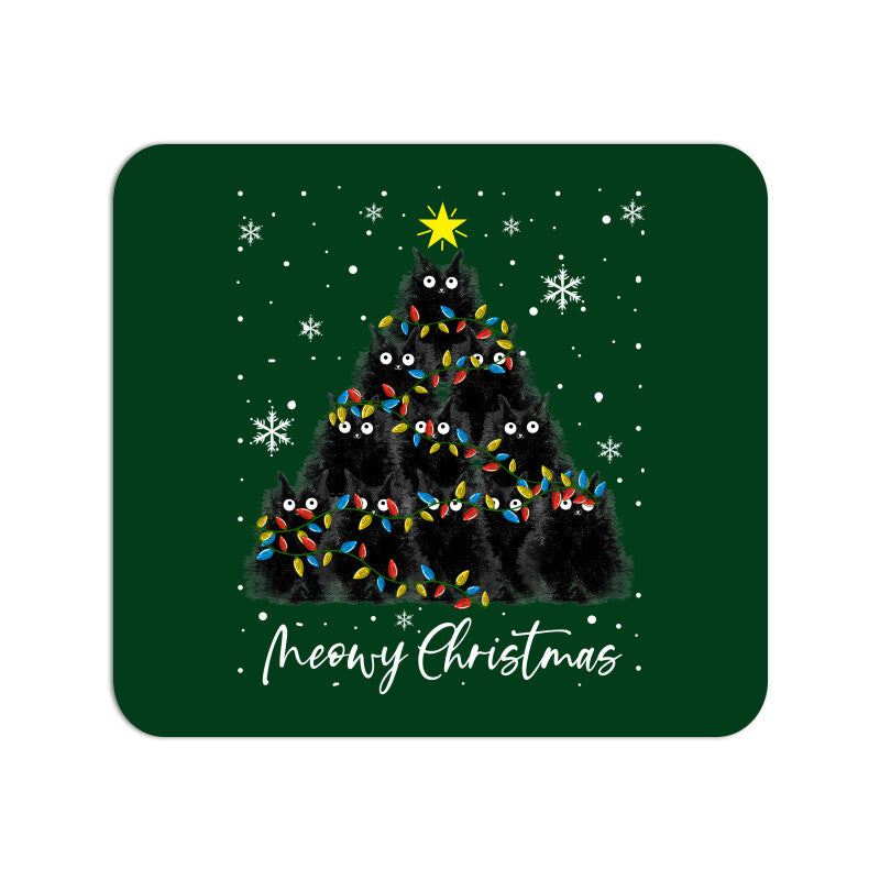 Allleftout Meowy Christmas Mouse Pad