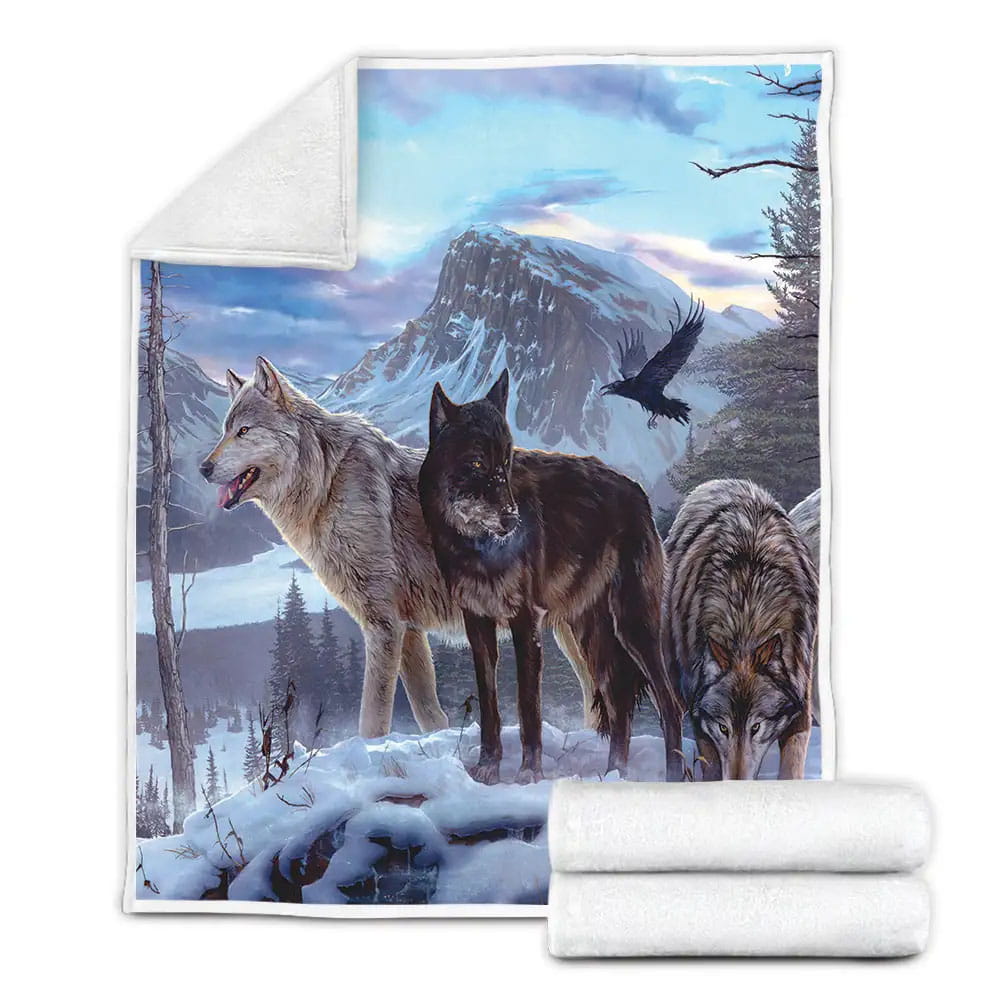 Pack Of Wolf Fleece Blanket Perfect 
