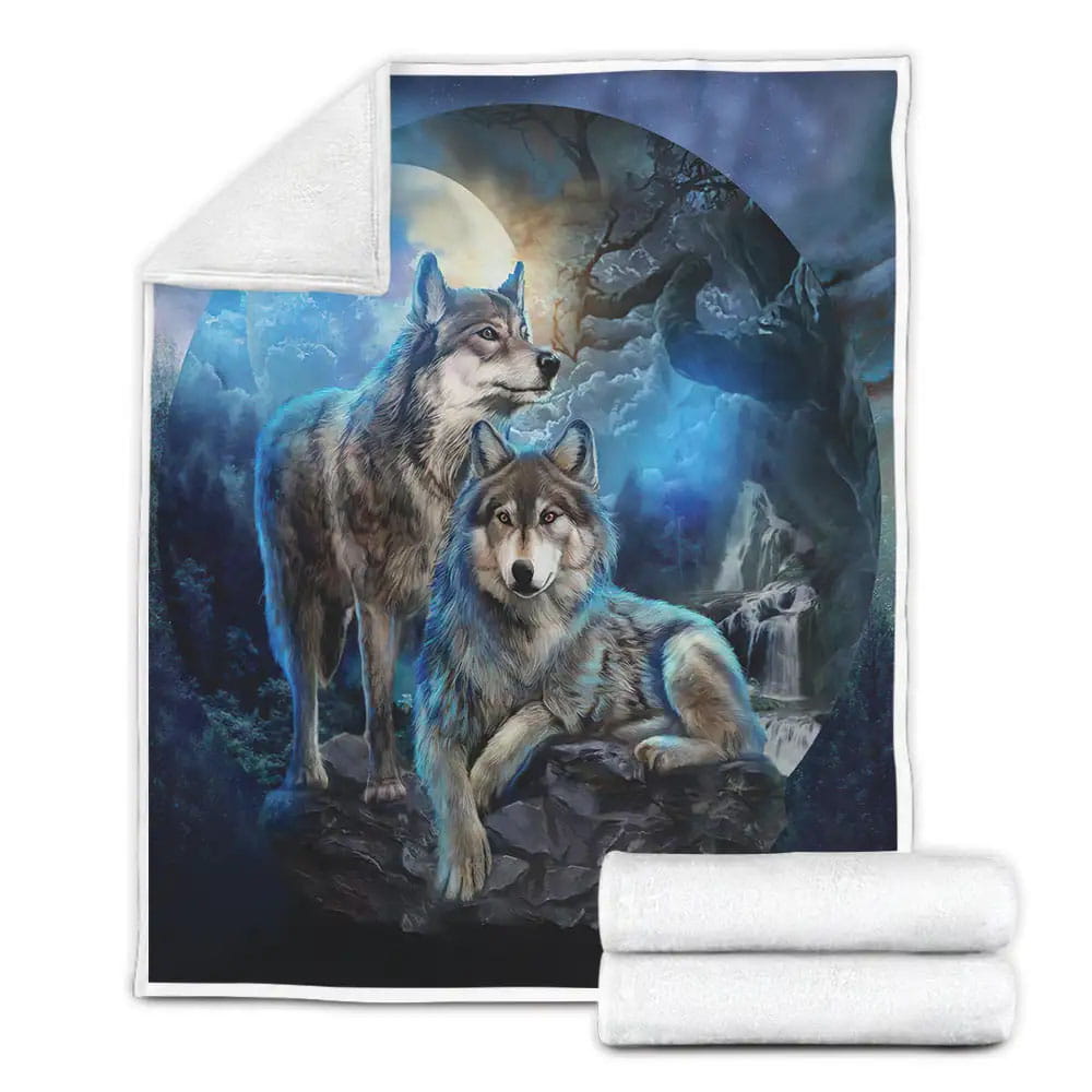 Cherokee Wolf Fleece Blanket Perfect 