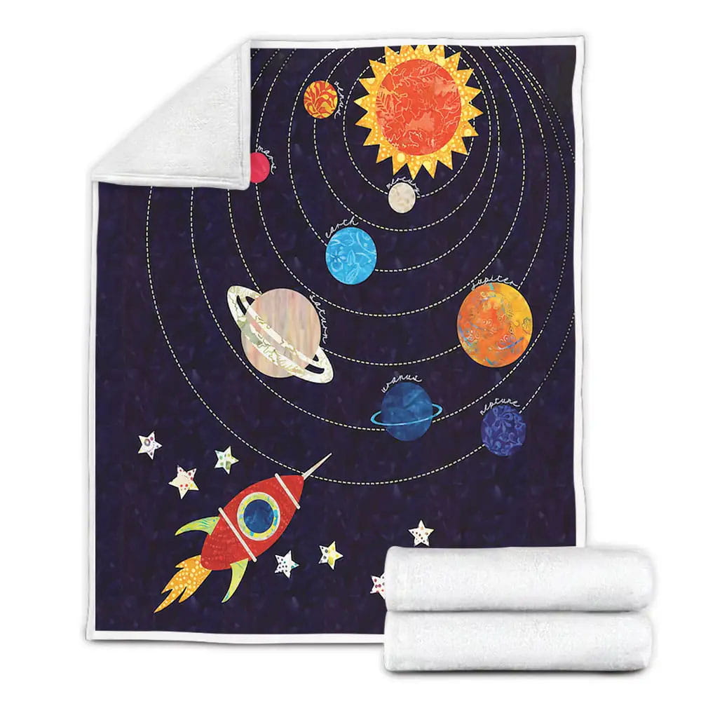 Space Cartoon Fleece Blanket Perfect 