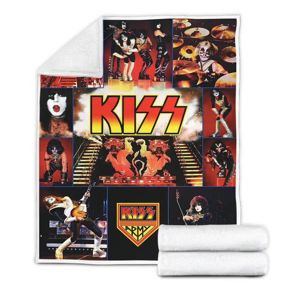 Kiss Fleece Blanket Gift For Wife Husband Besties