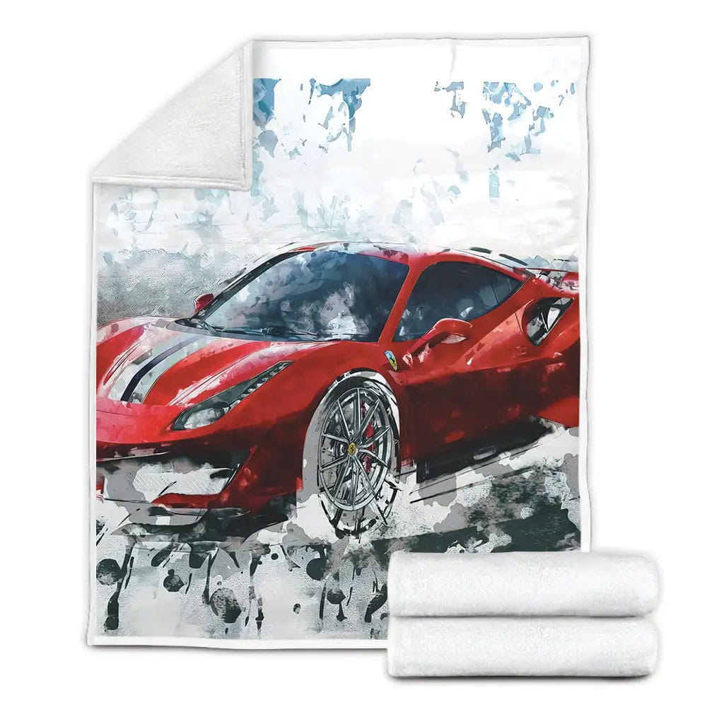 Ferrari 488 Pista Fleece Blanket Perfect 