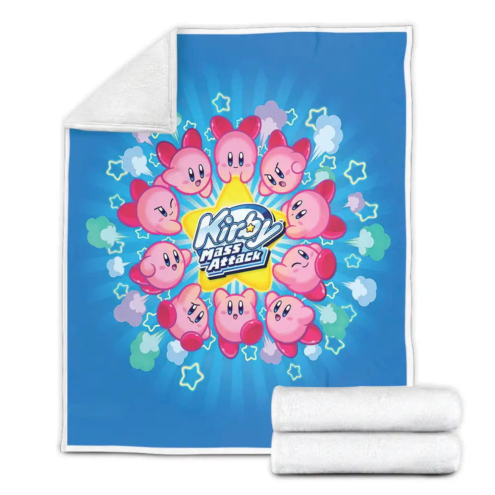 Kirby Mass Attack Fleece Blanket Perfect 
