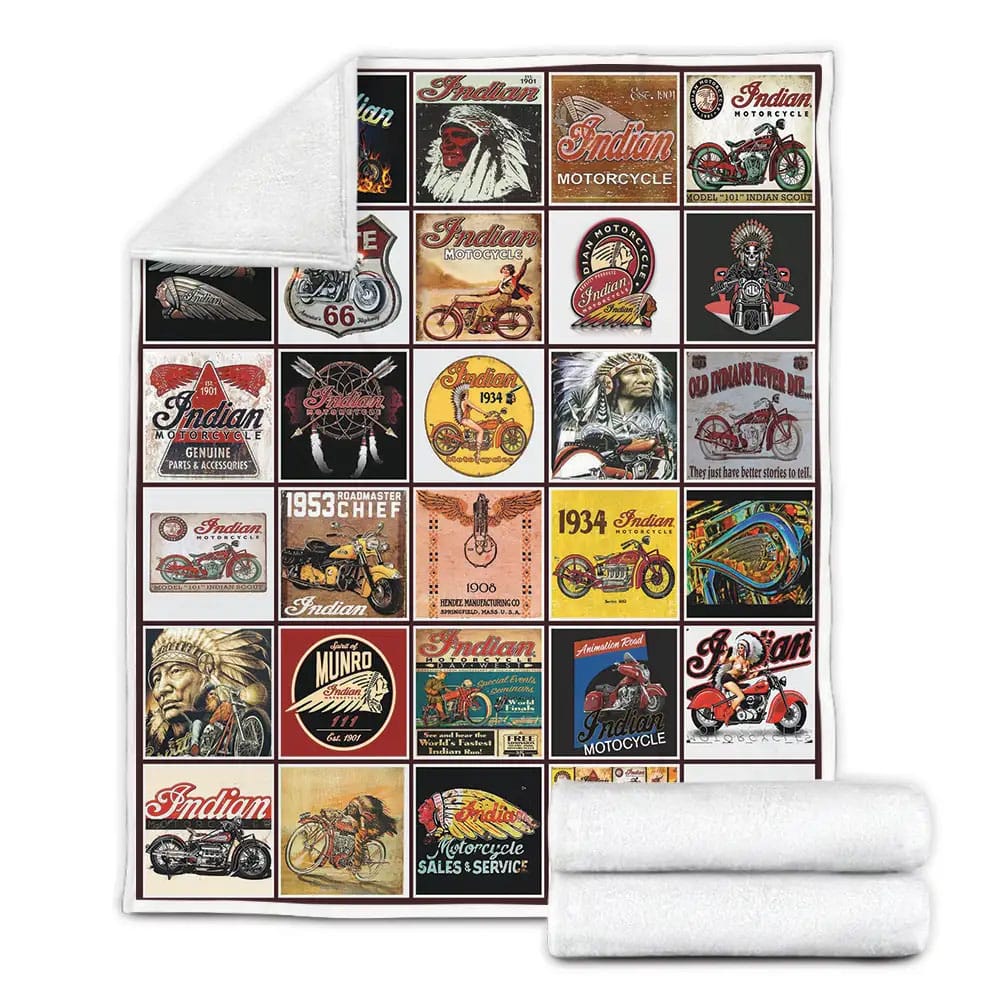 Indian Motorcycle Fleece Blanket Perfect 