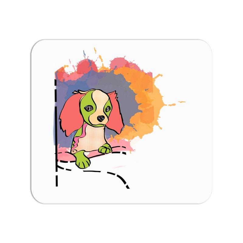 Allleftout Cavalier King Charles Spaniel Mouse Pad - White