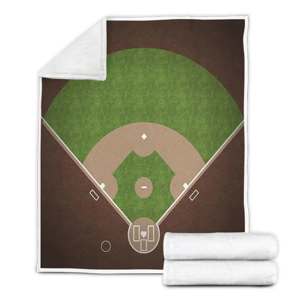 Baseball Field Fleece Blanket Perfect 