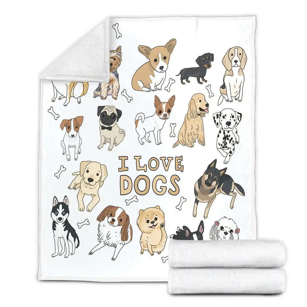 Puppy Fleece Blanket Gift For Wife Husband Besties