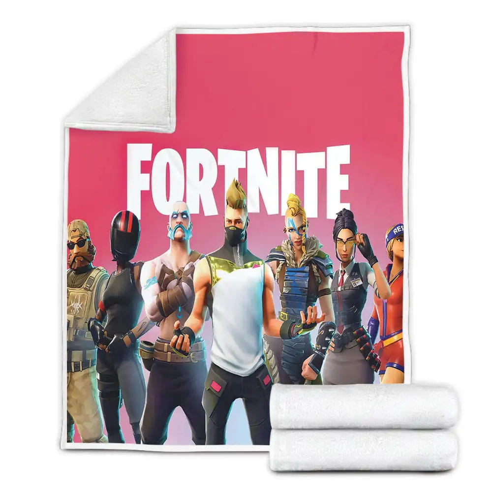 Red Fortnite Gamer Fleece Blanket Perfect 
