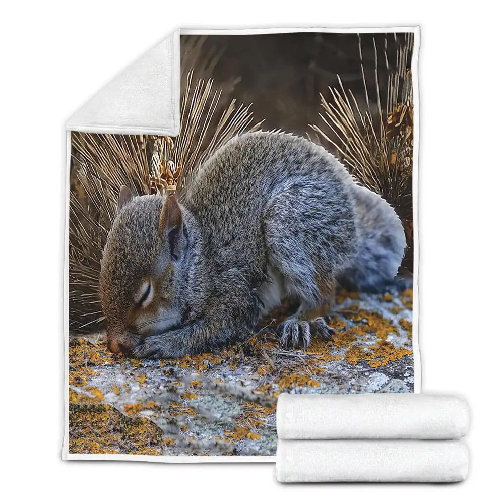 Squirrel Fleece Blanket Gift For Wife Husband Besties