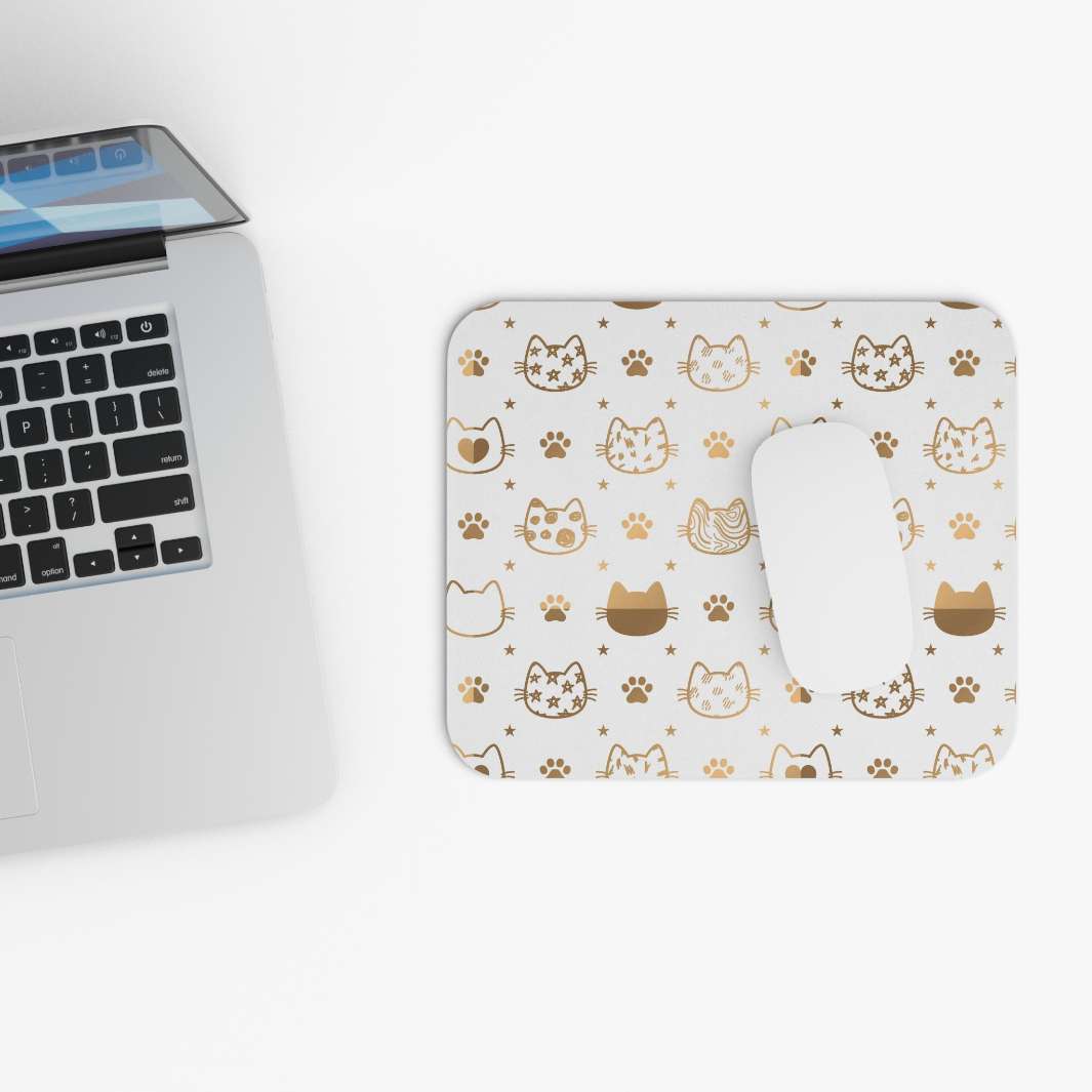 Allleftout Golden Cat Mouse Pad