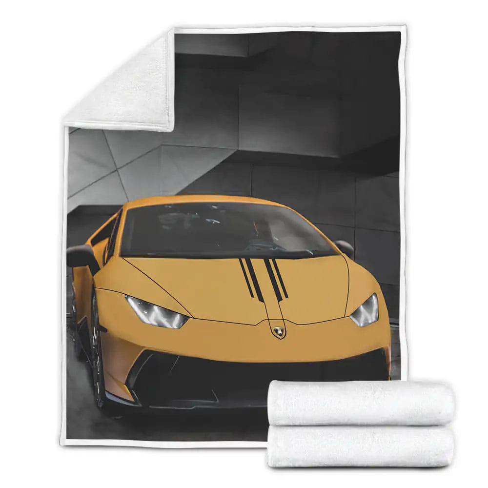 Lamborghini Car Fleece Blanket Perfect 