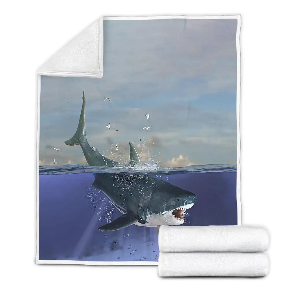 Shark Fleece Blanket Gift For Wife Husband Besties