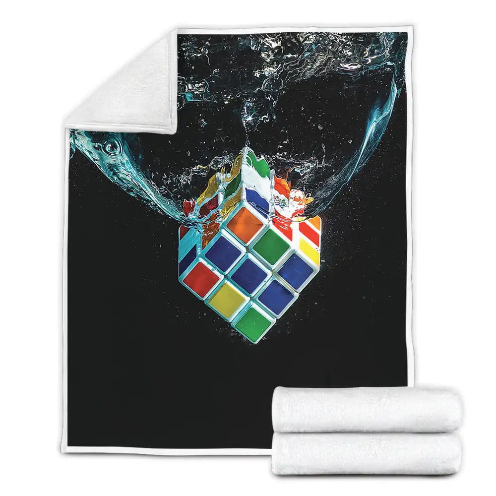 Rubik Fleece Blanket Gift For Wife Husband Besties