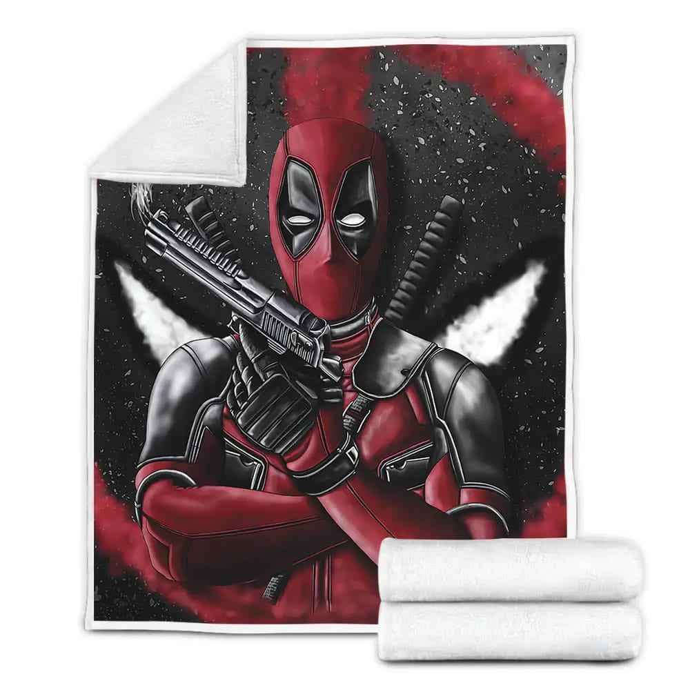 Deadpool Swords Fleece Blanket Perfect 