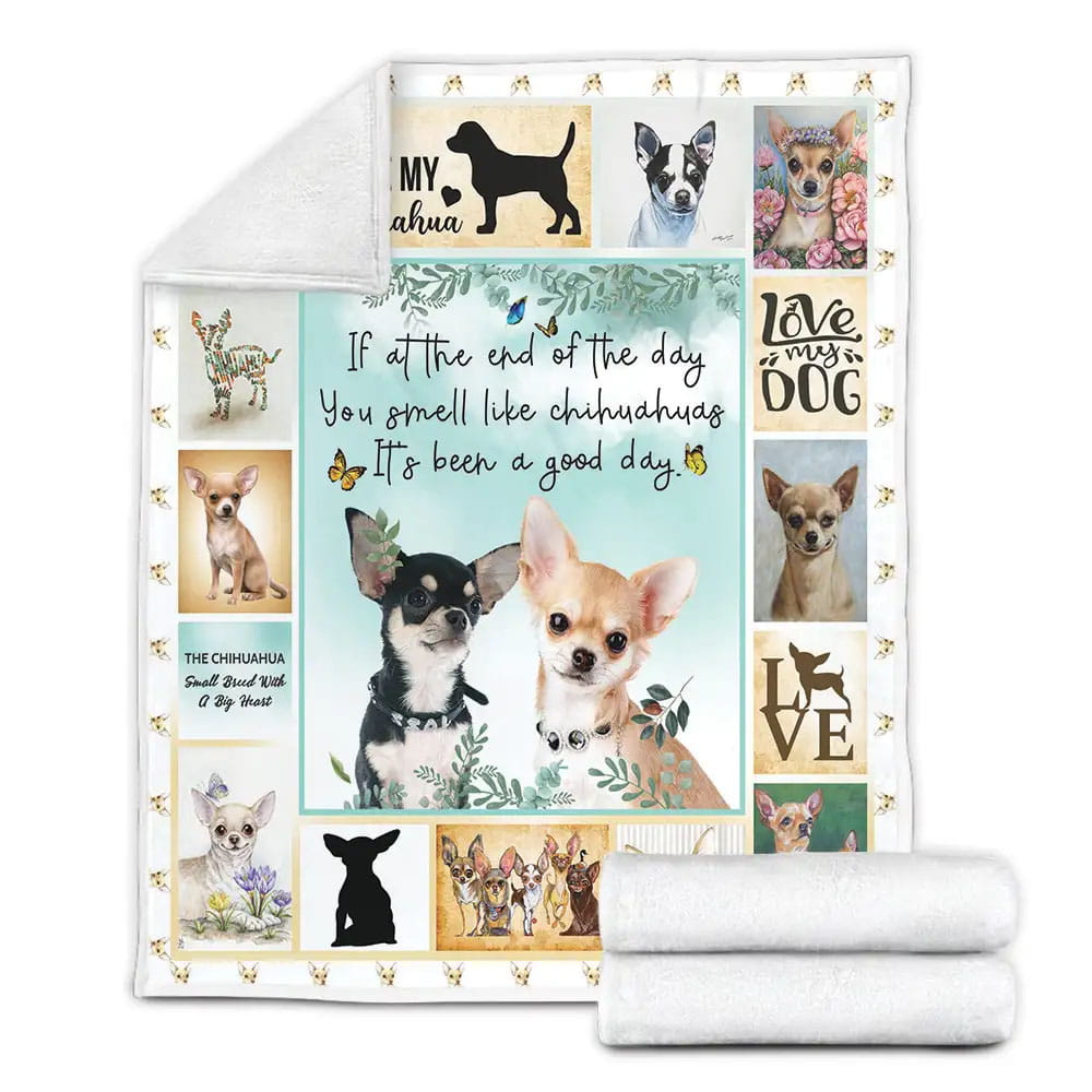 Love Chihuahuas Fleece Blanket Perfect 