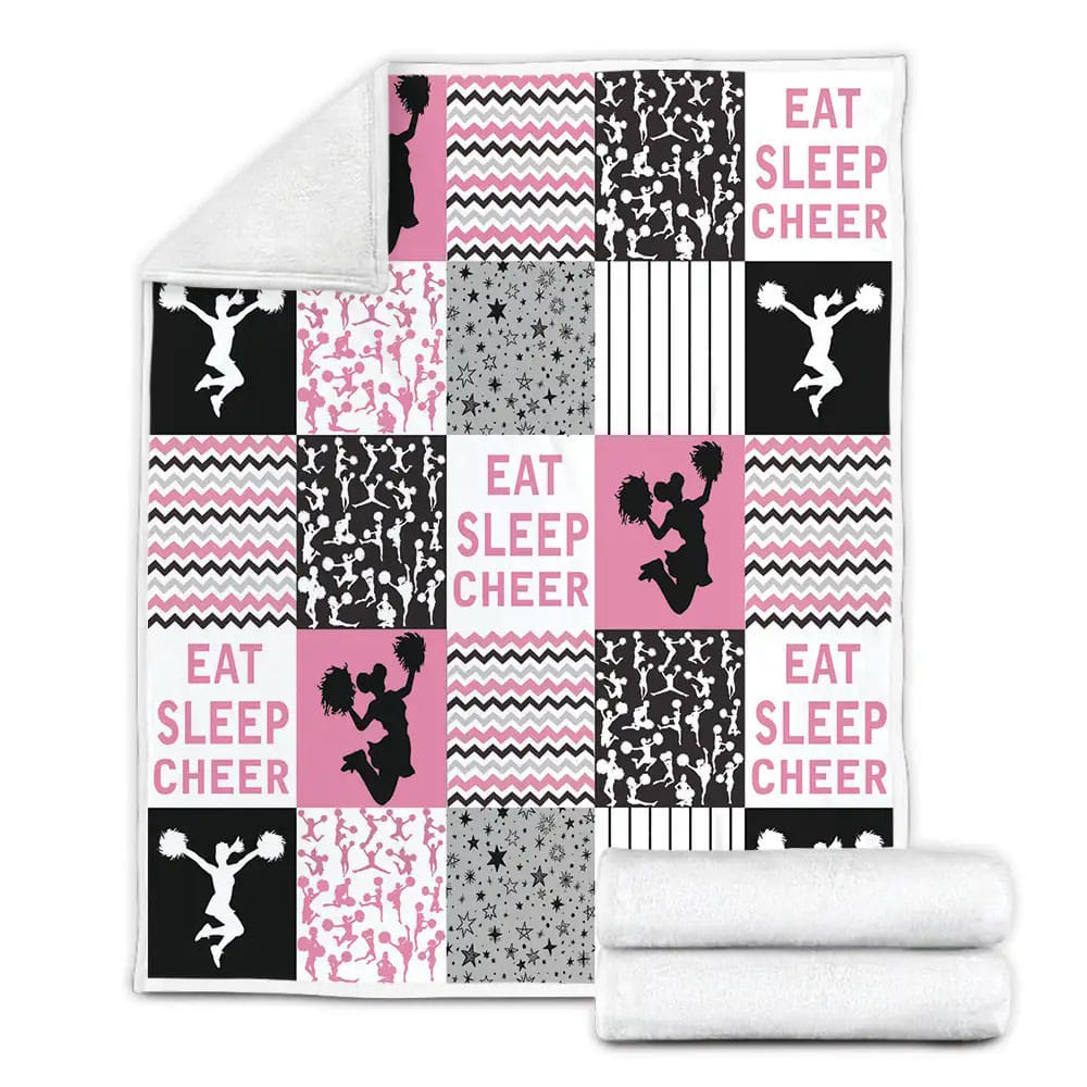 Eat Sleep Cheer Fleece Blanket Perfect 