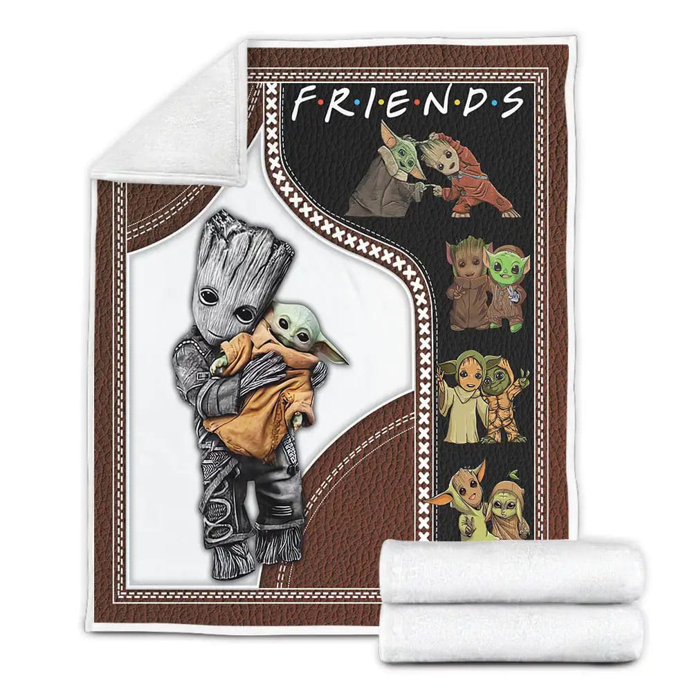 Groot Fleece Blanket Gift For Wife Husband Besties