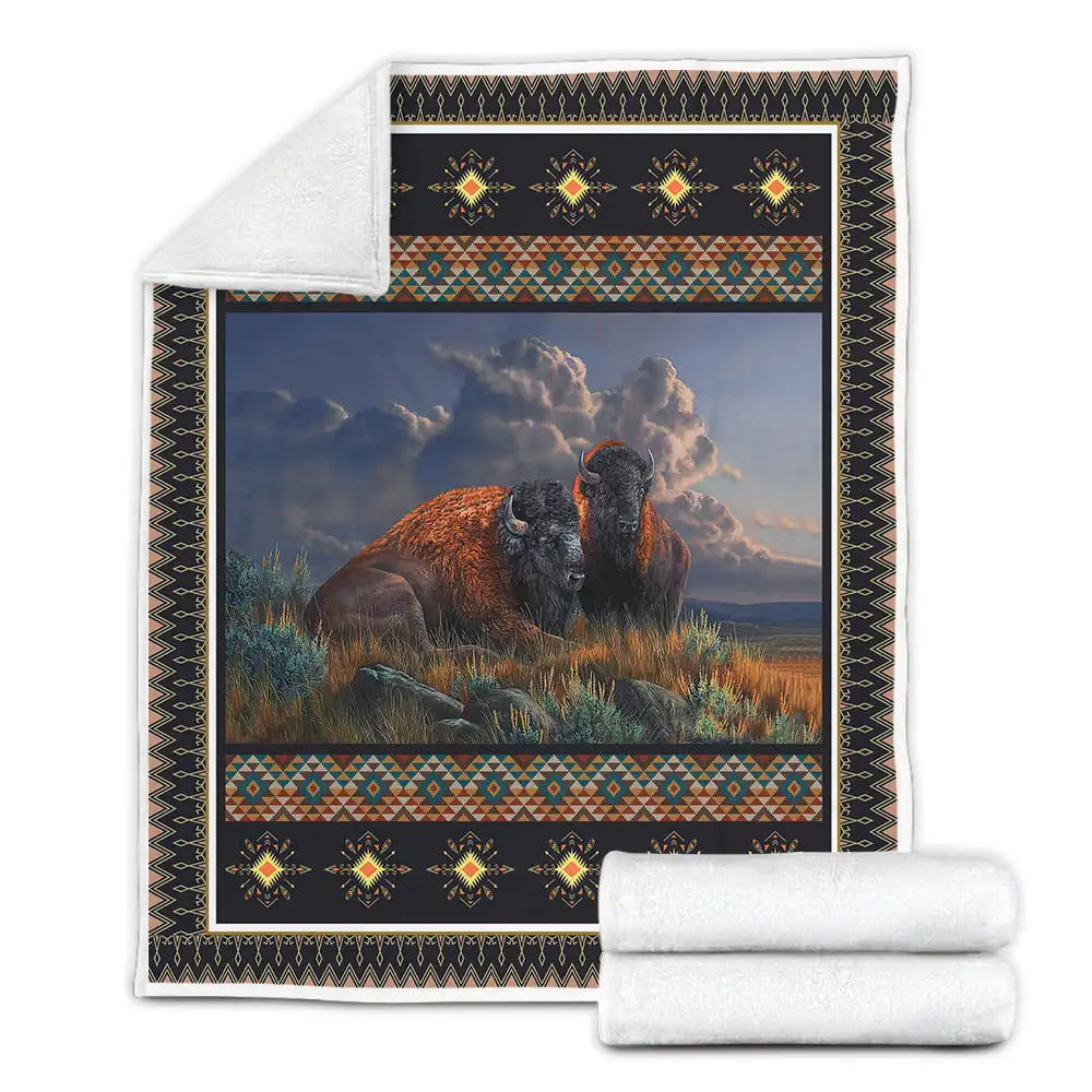 Bison Fleece Blanket Gift For Wife Husband Besties