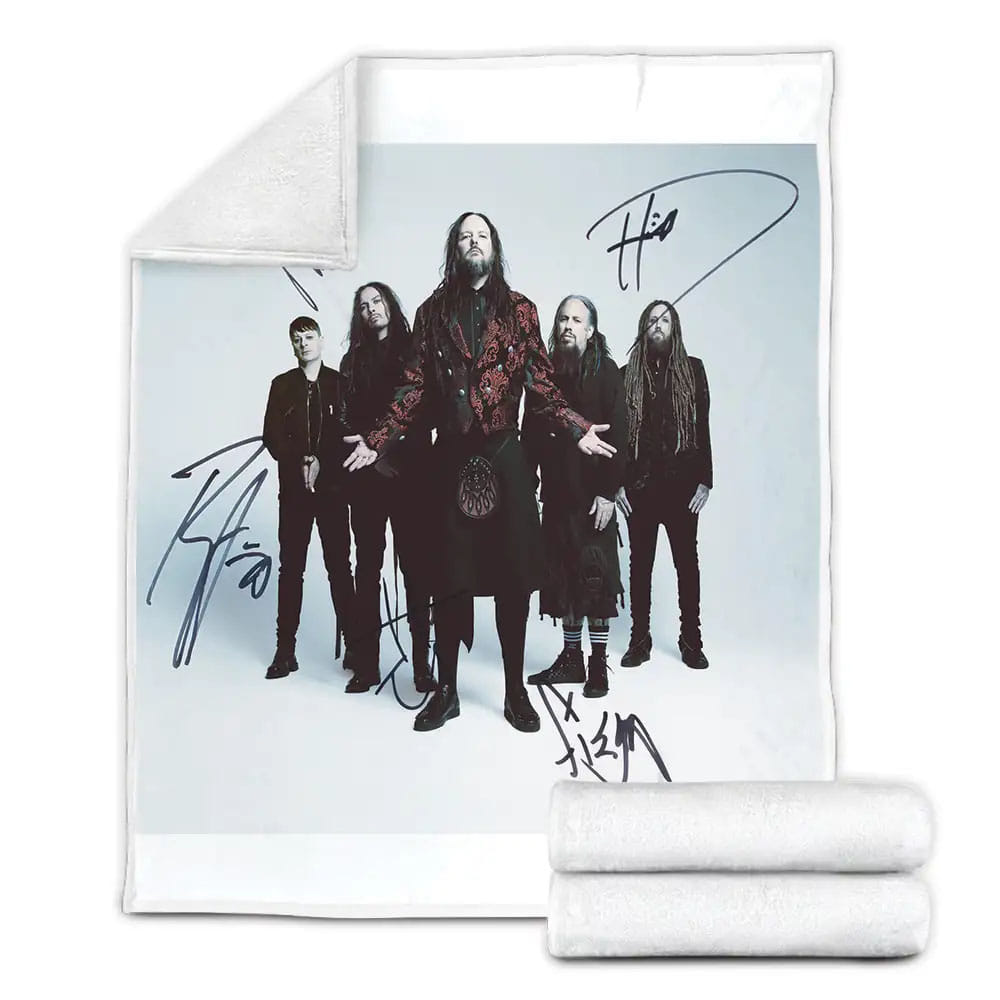 Korn Band Signed Fleece Blanket Perfect 