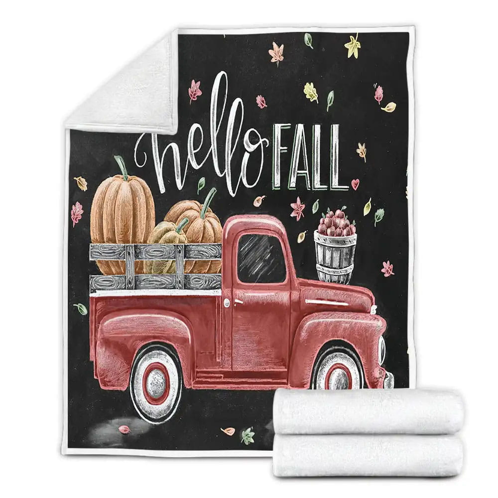 The Fall Pumpkin Fleece Blanket Perfect 
