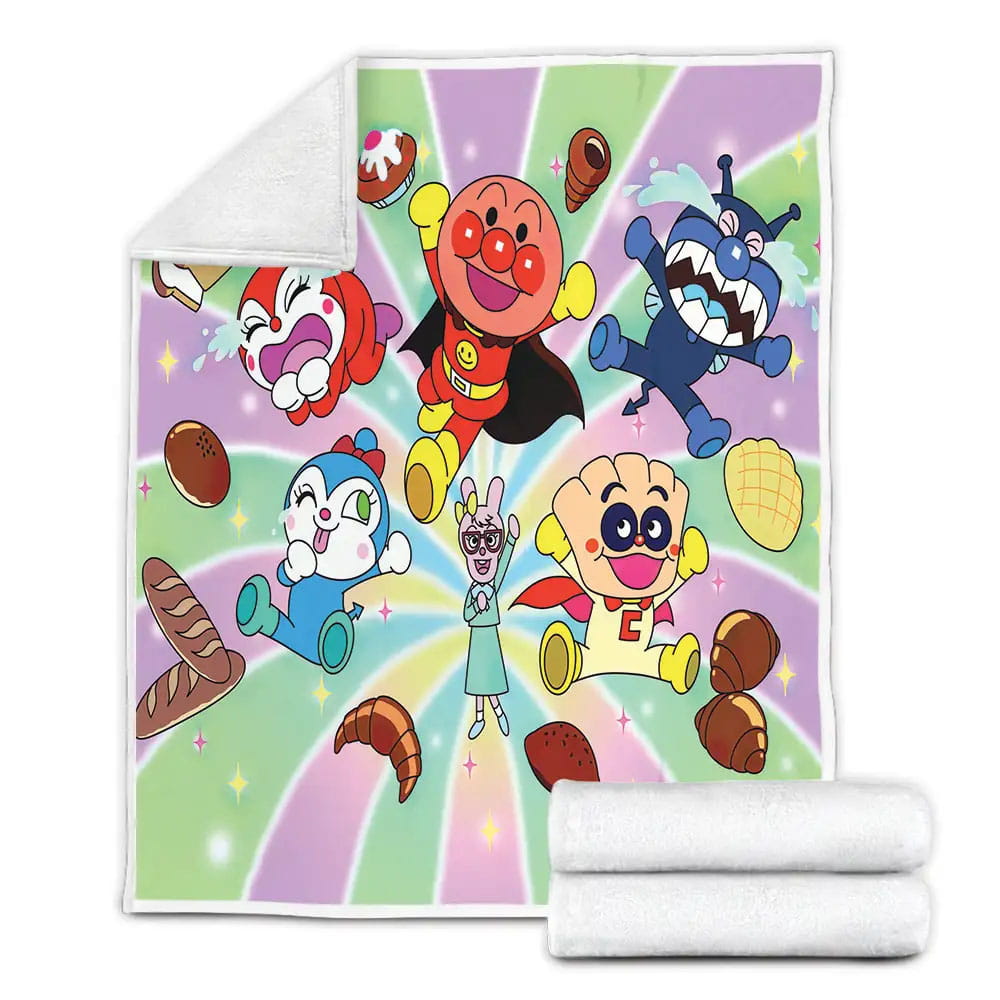 Anpanman Bakery Fleece Blanket Perfect 