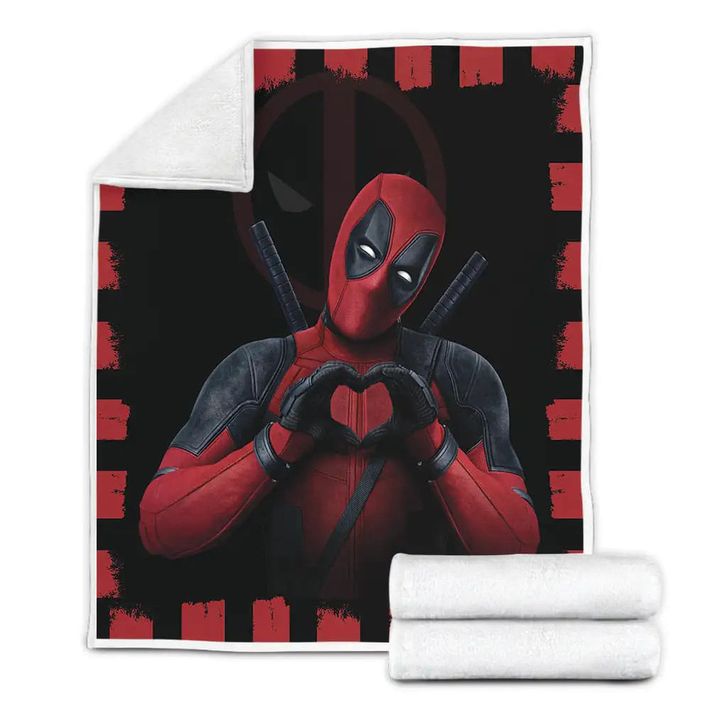 Deadpool Fleece Blanket Gift For Wife Husband Besties