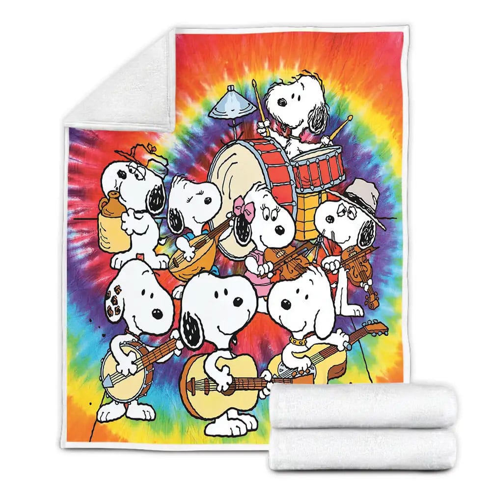 Snoopy Fleece Blanket Gift For Wife Husband Besties