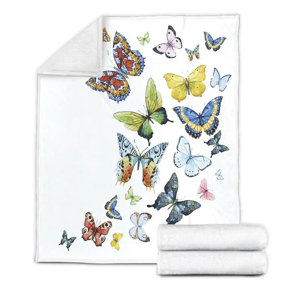 Flying Butterflies Fleece Blanket Perfect 