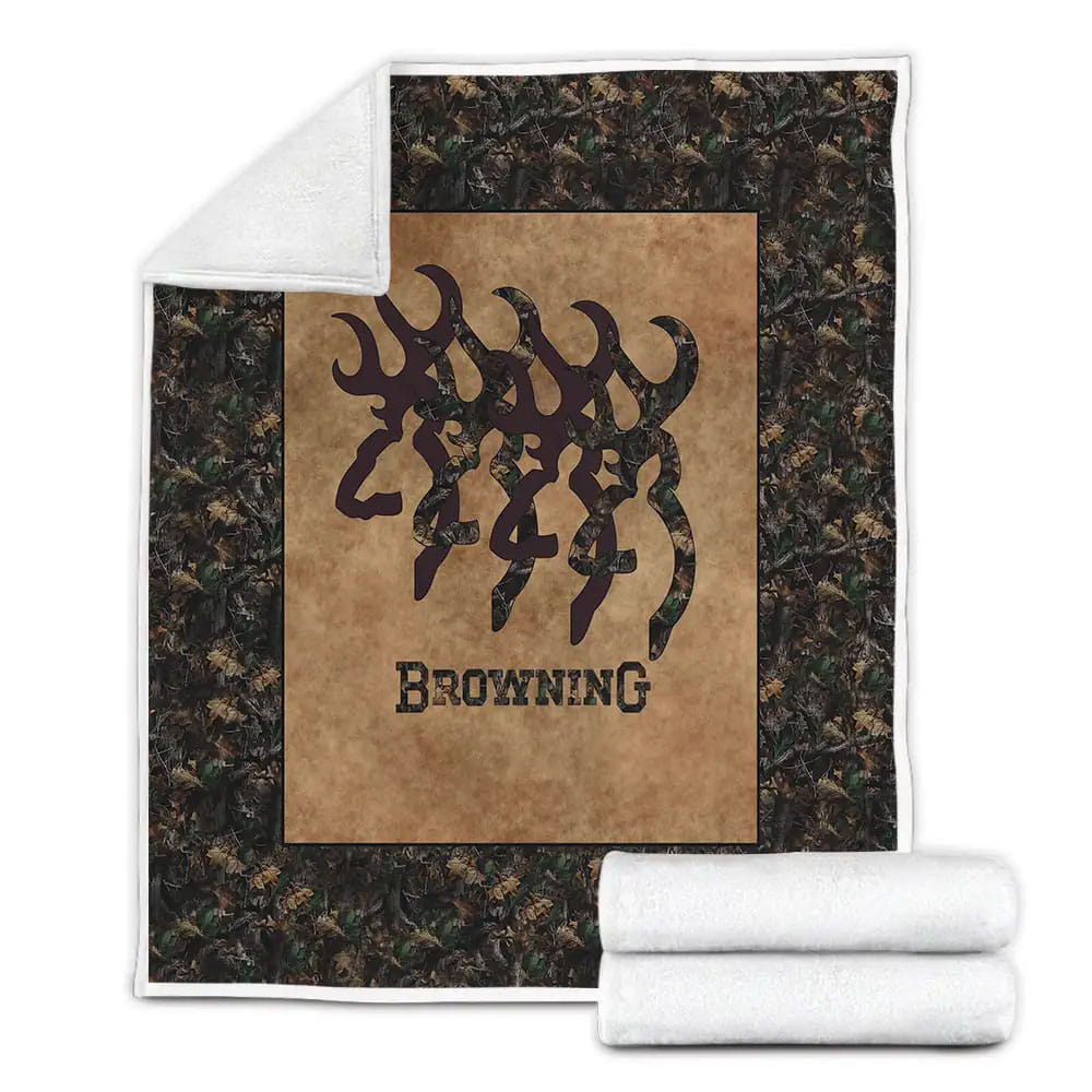 Hunting Browning Fleece Blanket Perfect 