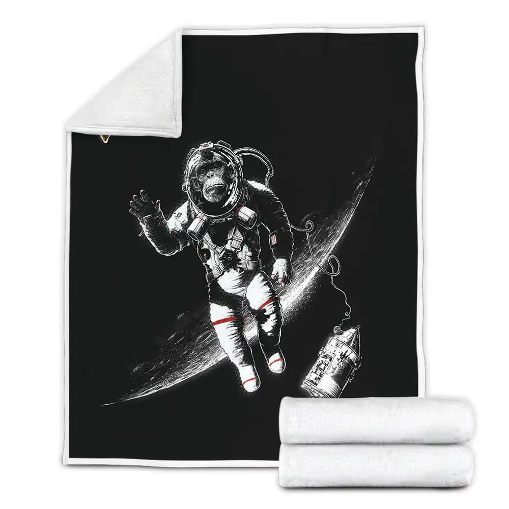 Astronaut In Space Fleece Blanket Perfect 
