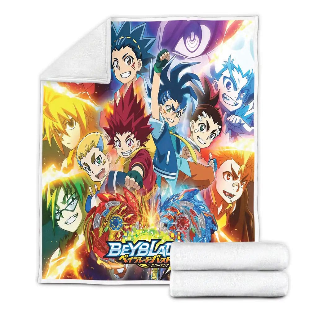 Beyblade Fleece Blanket Gift For Wife Husband Besties