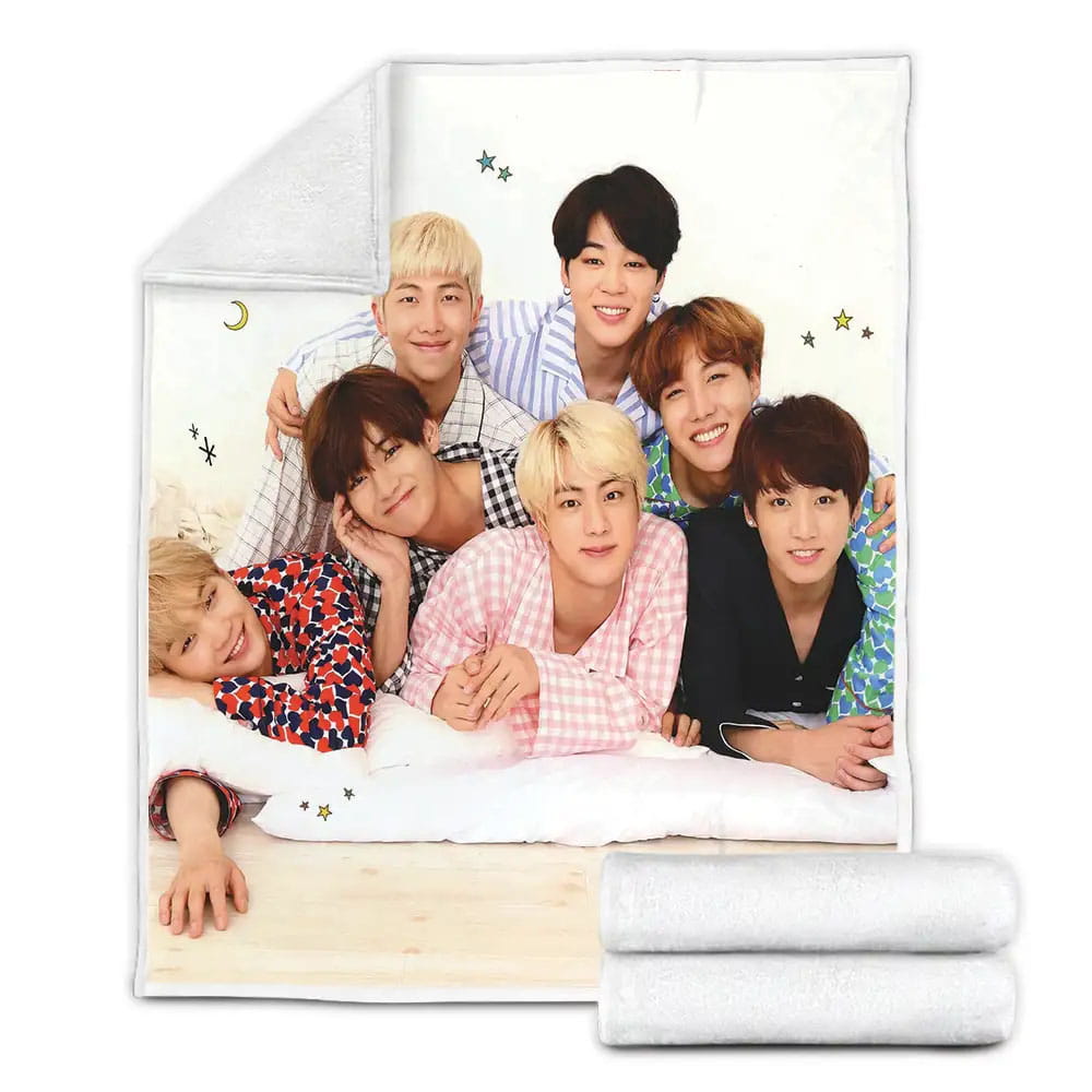 BTS 3D Fleece Blanket Gift For Wife Husband Besties